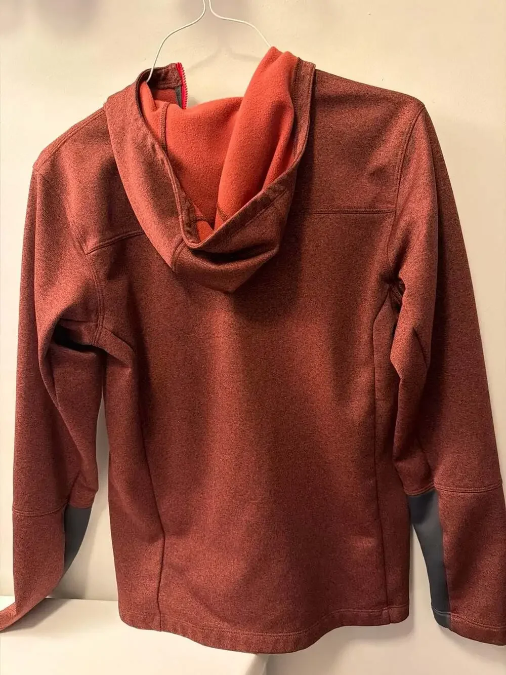 The North Face Men's Canyonland‎ Full Zip Hooded Fleece Jacket Burgundy Sz sm
